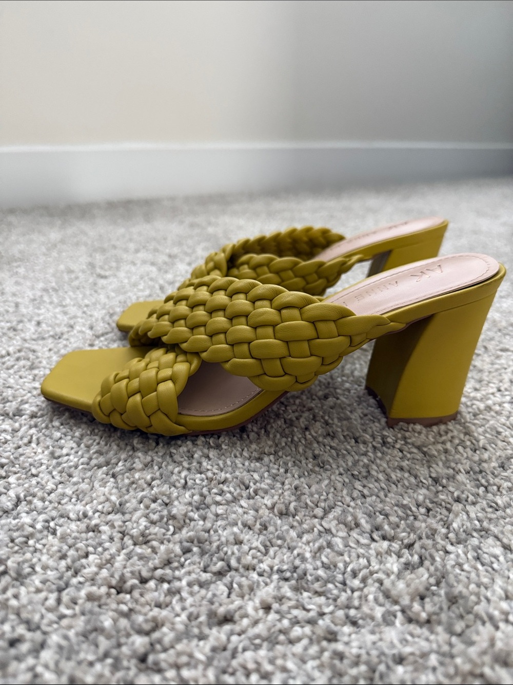 Anne Klein Braided Slide Mules in yellow - Picture 3 of 4